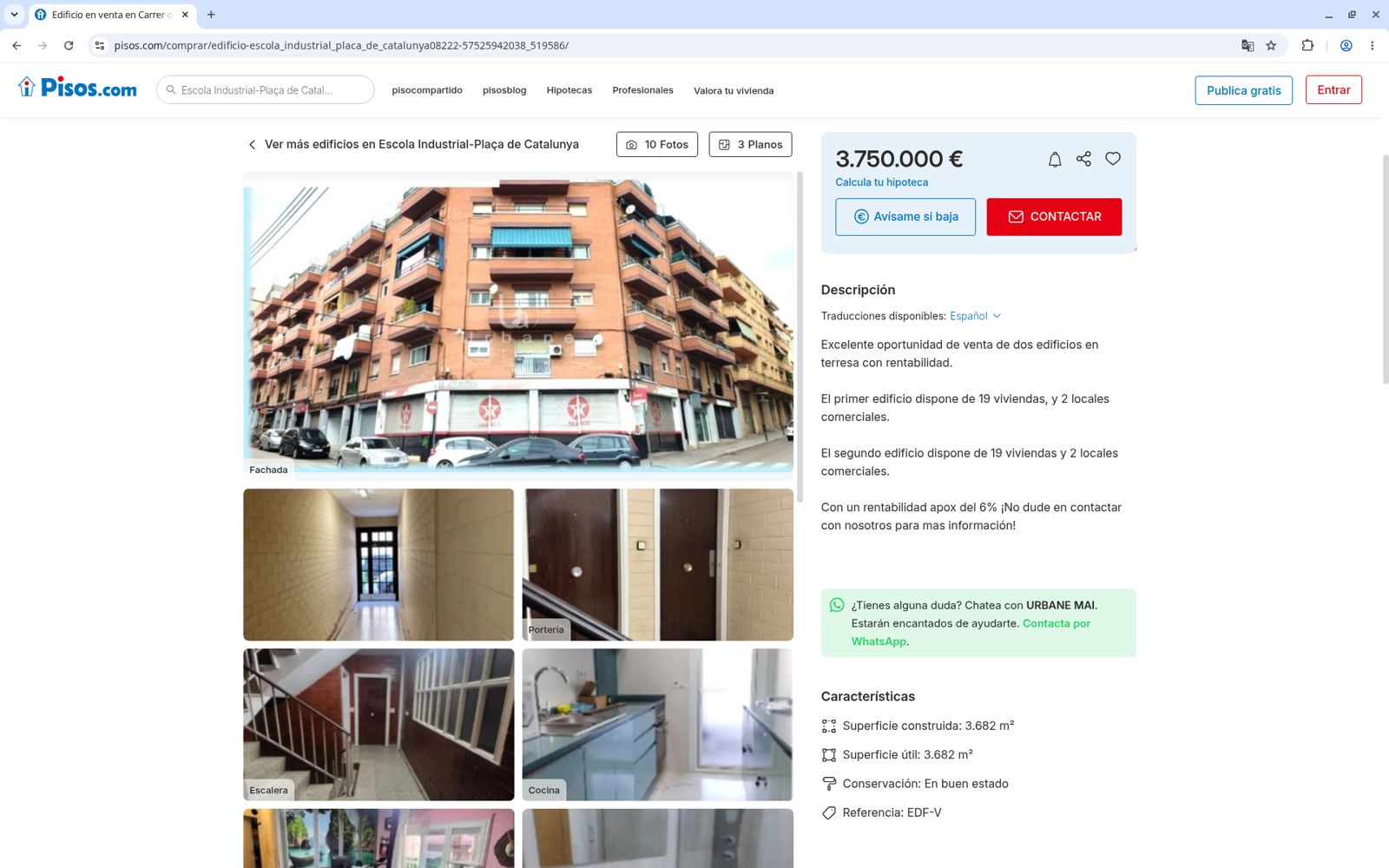 Anuncio en Pisos.com, captura 1